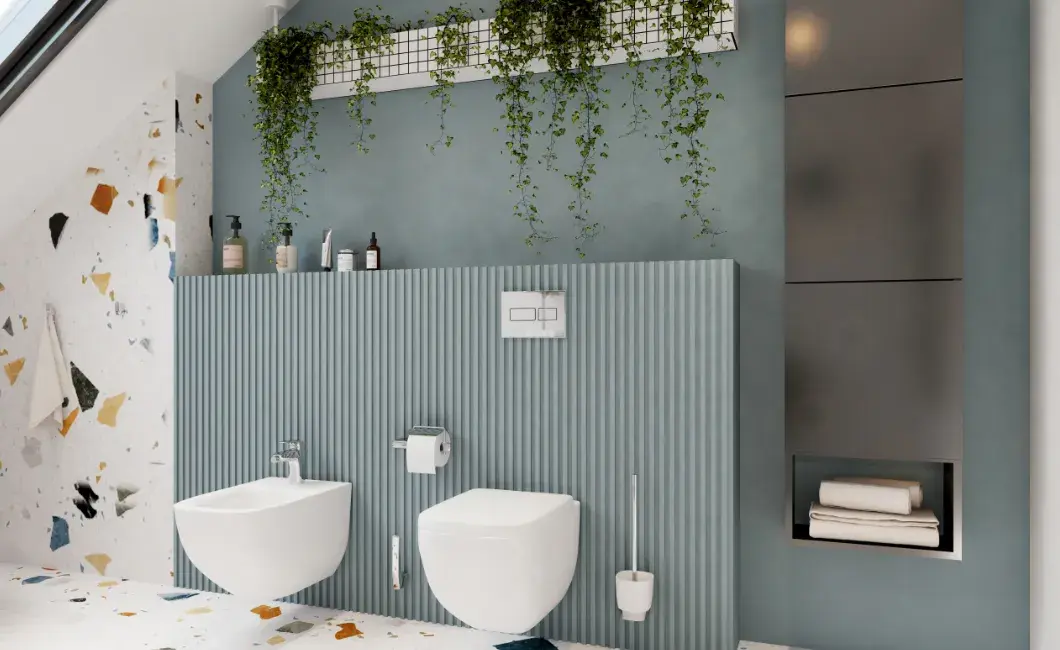 Piękna i nowoczesna łazienka na poddaszu