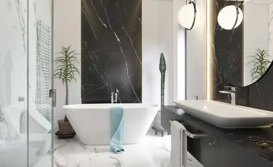 Elegancka łazienka w marmurze