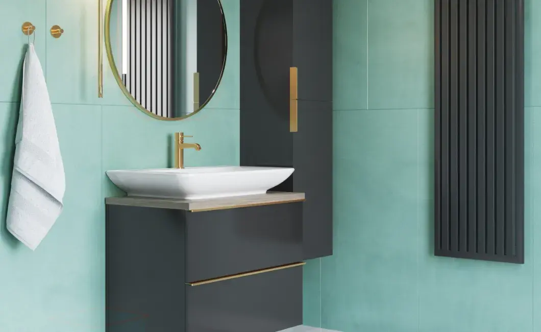 VIGOUR aranżacja łazienki gold