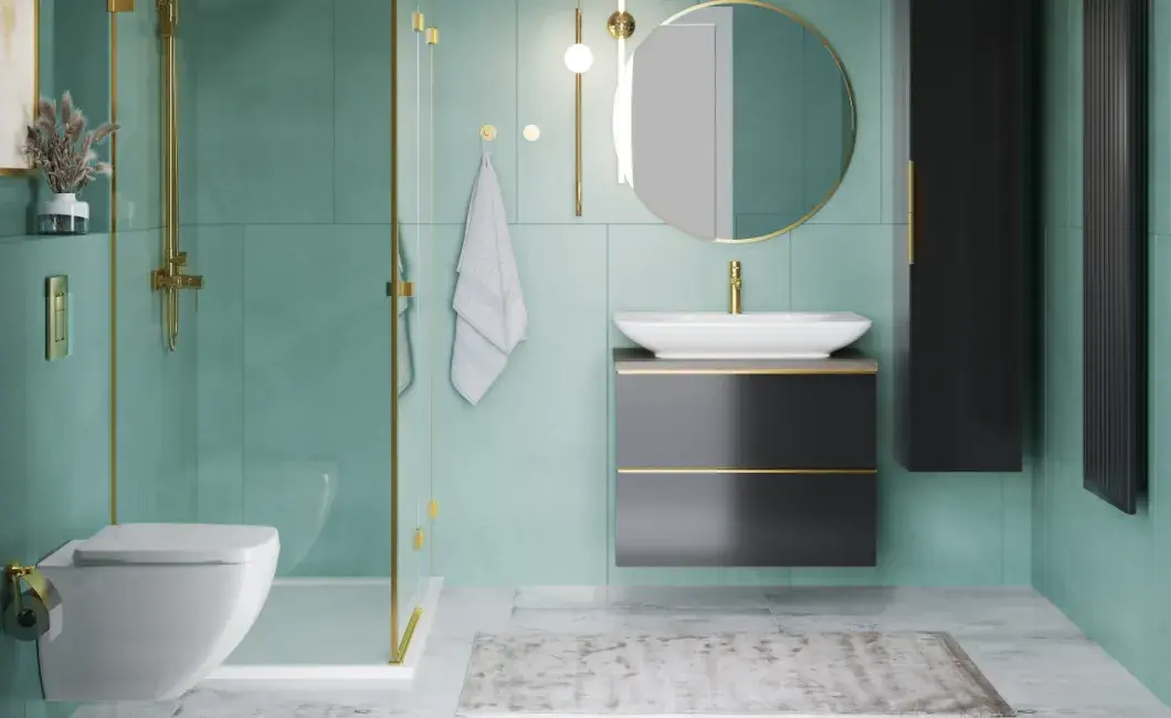 aranżacja łazienka gold VIGOUR