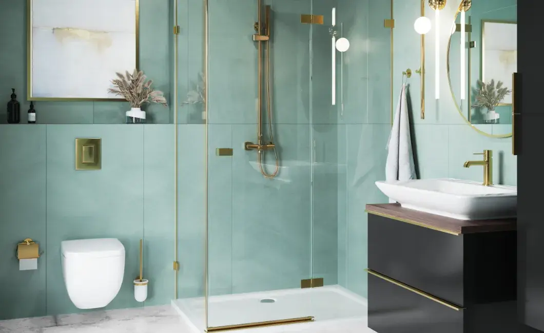 aranżacja łazienka gold VIGOUR