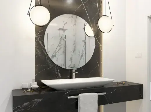 Elegancka łazienka w marmurze