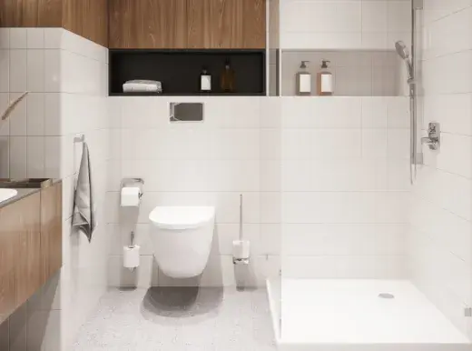 mała łazienka w bloku derby