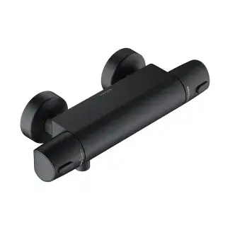 Ścienna termostatyczna bateria natryskowa DERBY STYLE, czarny mat