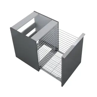 Komoda z koszem cargo WHITE 50 cm anthracite