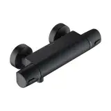 Ścienna termostatyczna bateria natryskowa DERBY STYLE, czarny mat