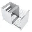 Komoda z koszem cargo WHITE 50 cm white