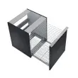 Komoda z koszem cargo WHITE 50 cm black mat